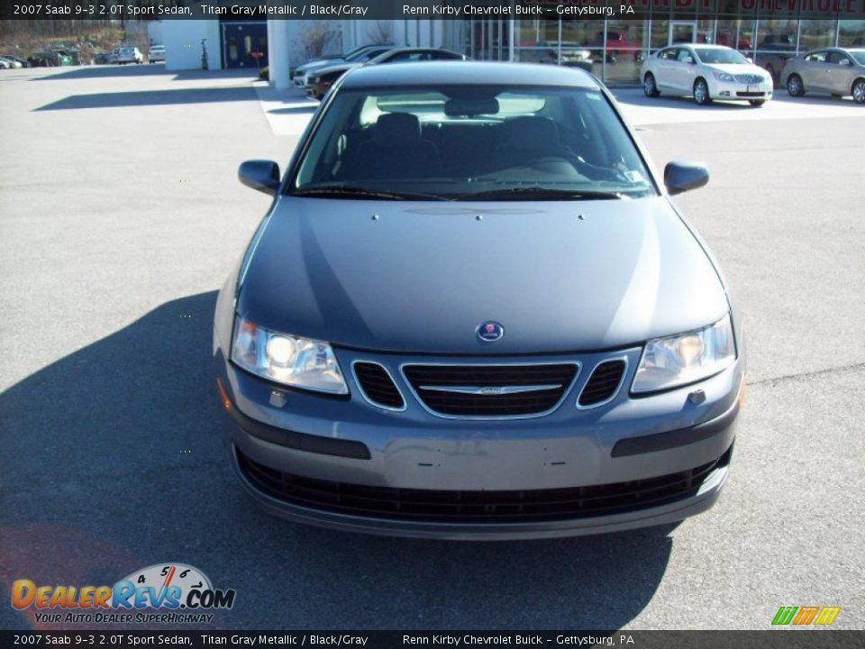 2007 Saab 9-3 2.0T Sport Sedan Titan Gray Metallic / Black/Gray Photo #17