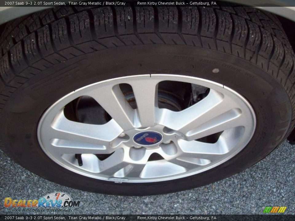 2007 Saab 9-3 2.0T Sport Sedan Titan Gray Metallic / Black/Gray Photo #18