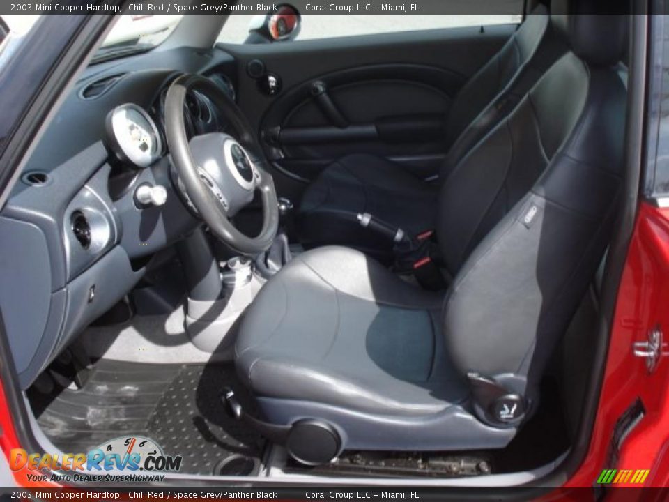 2003 Mini Cooper Hardtop Chili Red / Space Grey/Panther Black Photo #12