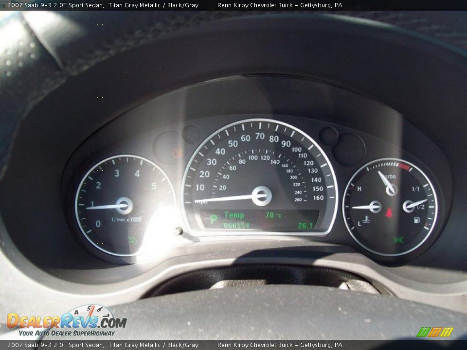2007 Saab 9-3 2.0T Sport Sedan Titan Gray Metallic / Black/Gray Photo #22