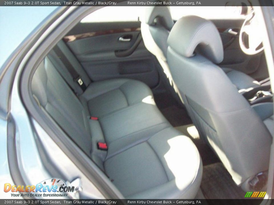 2007 Saab 9-3 2.0T Sport Sedan Titan Gray Metallic / Black/Gray Photo #24