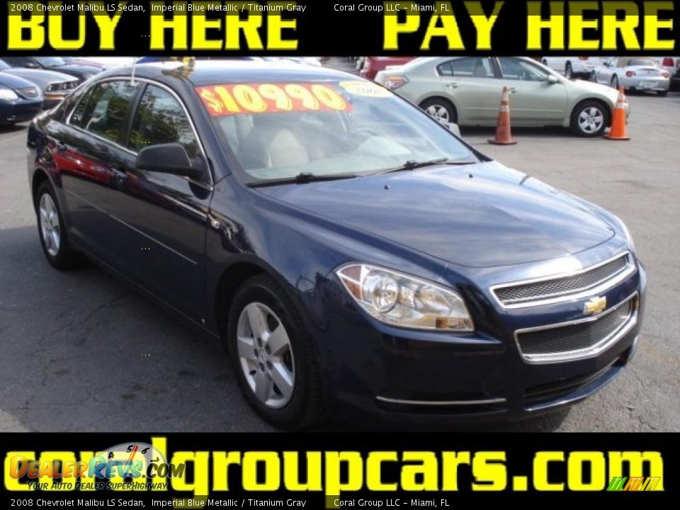 2008 Chevrolet Malibu LS Sedan Imperial Blue Metallic / Titanium Gray Photo #1