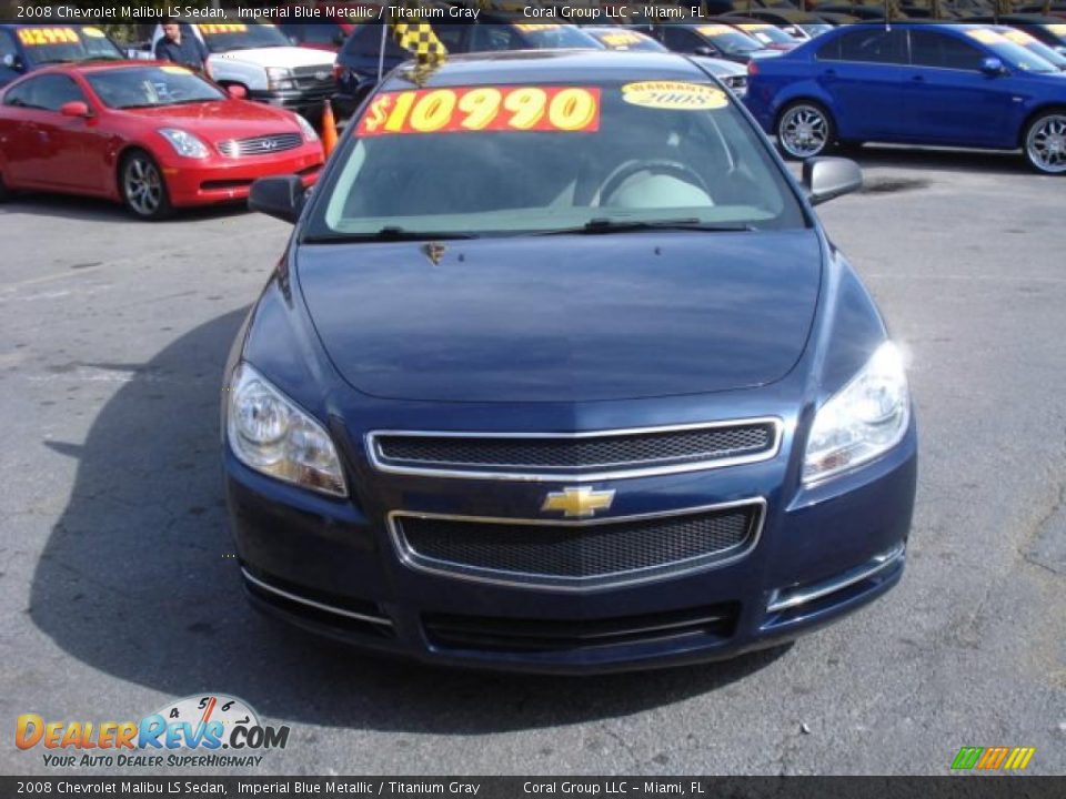 2008 Chevrolet Malibu LS Sedan Imperial Blue Metallic / Titanium Gray Photo #2