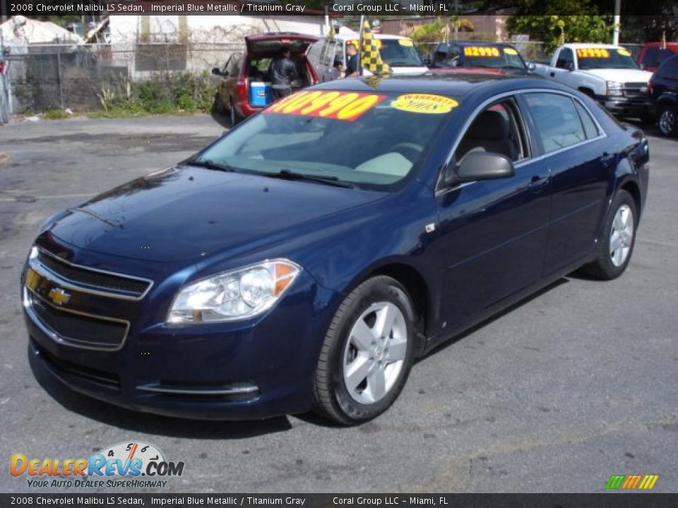 2008 Chevrolet Malibu LS Sedan Imperial Blue Metallic / Titanium Gray Photo #3