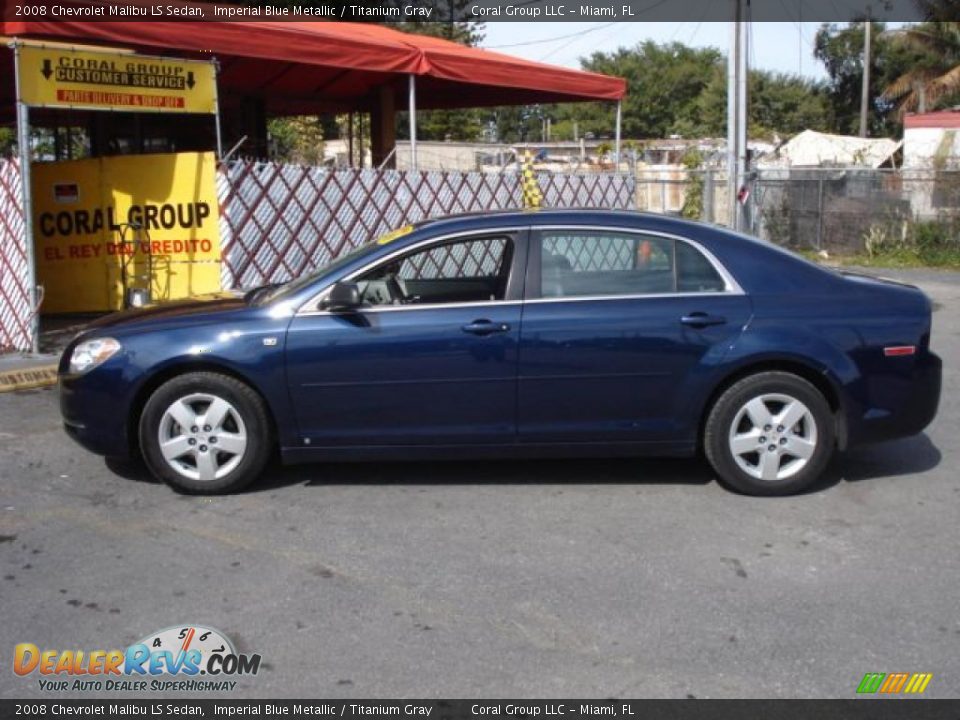 2008 Chevrolet Malibu LS Sedan Imperial Blue Metallic / Titanium Gray Photo #4