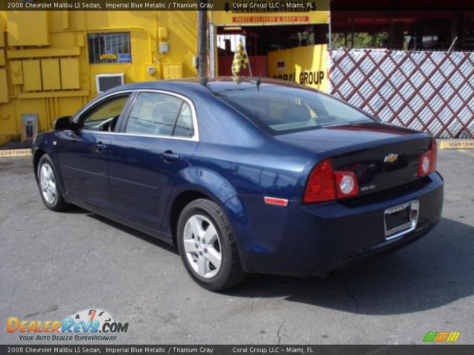 2008 Chevrolet Malibu LS Sedan Imperial Blue Metallic / Titanium Gray Photo #5