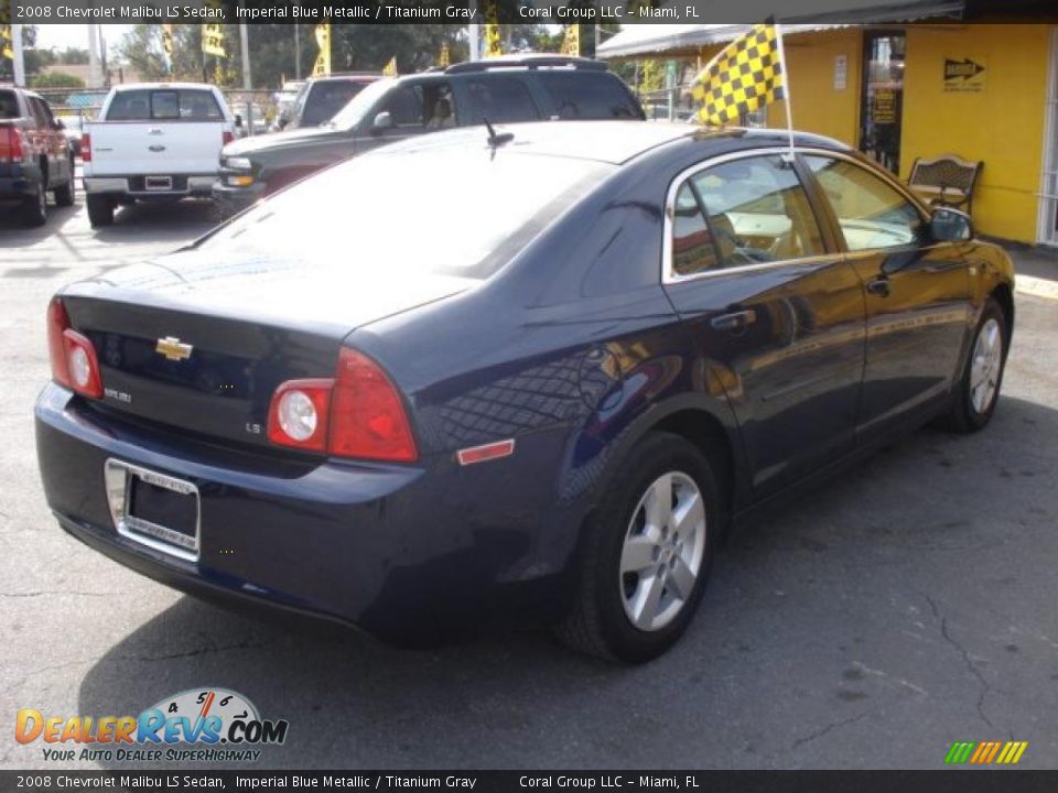 2008 Chevrolet Malibu LS Sedan Imperial Blue Metallic / Titanium Gray Photo #7