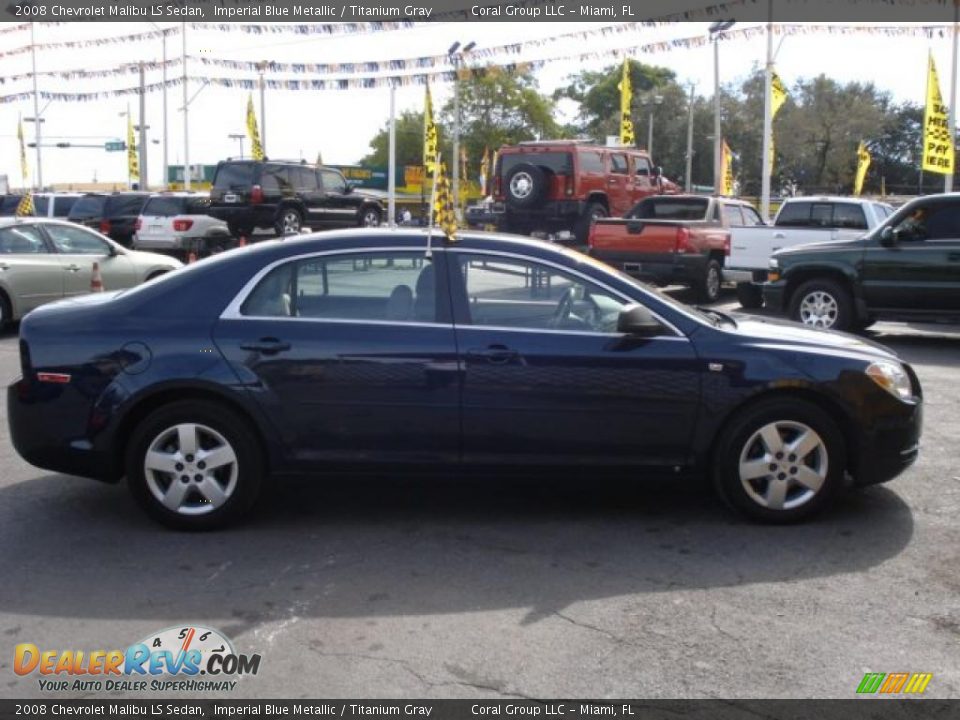 2008 Chevrolet Malibu LS Sedan Imperial Blue Metallic / Titanium Gray Photo #8
