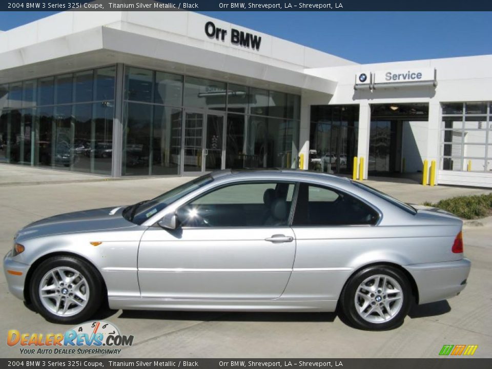 2004 BMW 3 Series 325i Coupe Titanium Silver Metallic / Black Photo #1