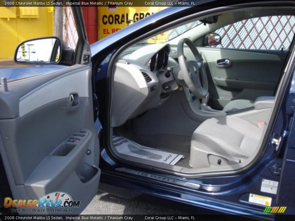 2008 Chevrolet Malibu LS Sedan Imperial Blue Metallic / Titanium Gray Photo #9