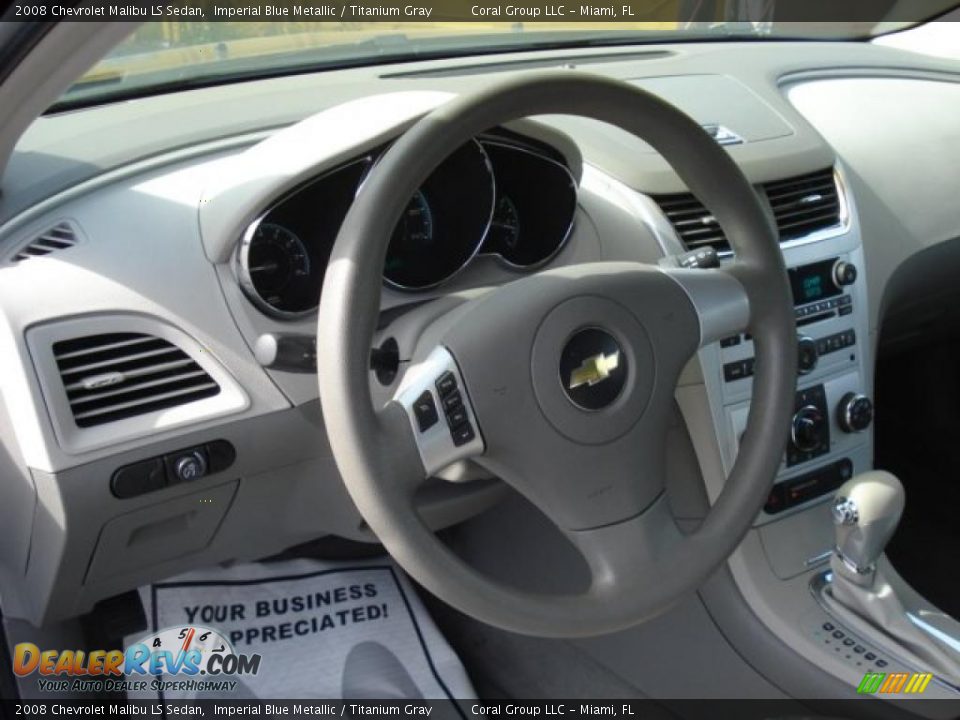 2008 Chevrolet Malibu LS Sedan Imperial Blue Metallic / Titanium Gray Photo #11