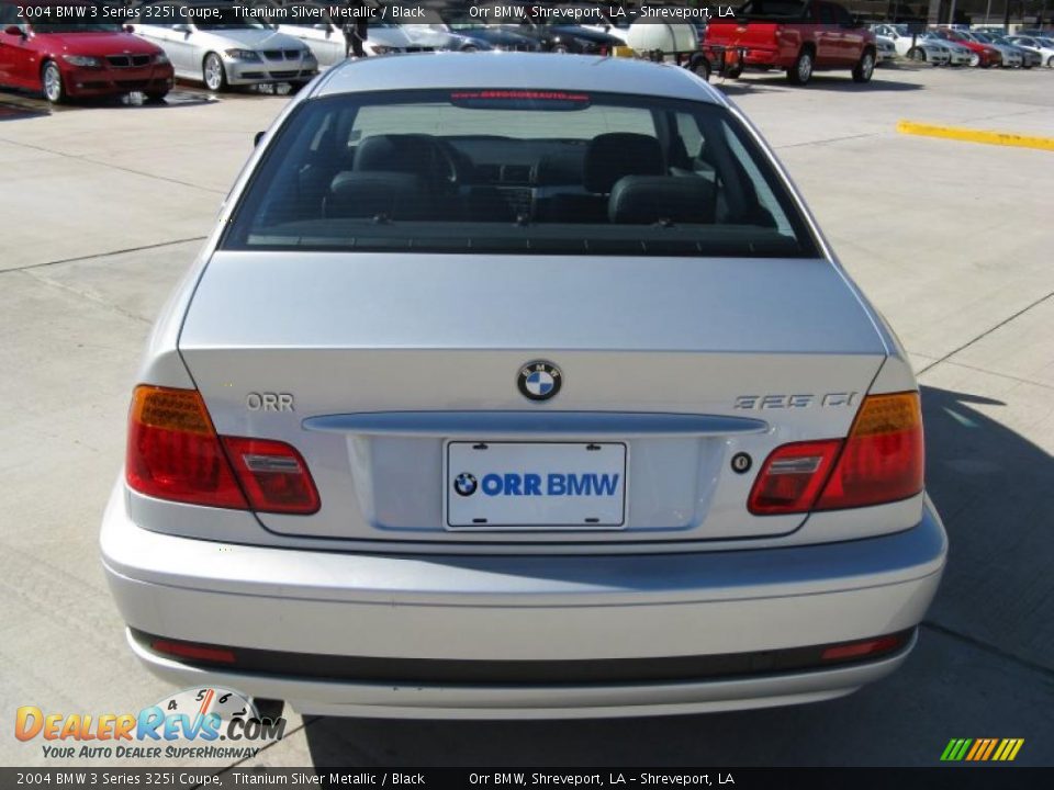 2004 BMW 3 Series 325i Coupe Titanium Silver Metallic / Black Photo #4