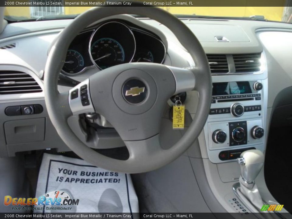 2008 Chevrolet Malibu LS Sedan Imperial Blue Metallic / Titanium Gray Photo #13