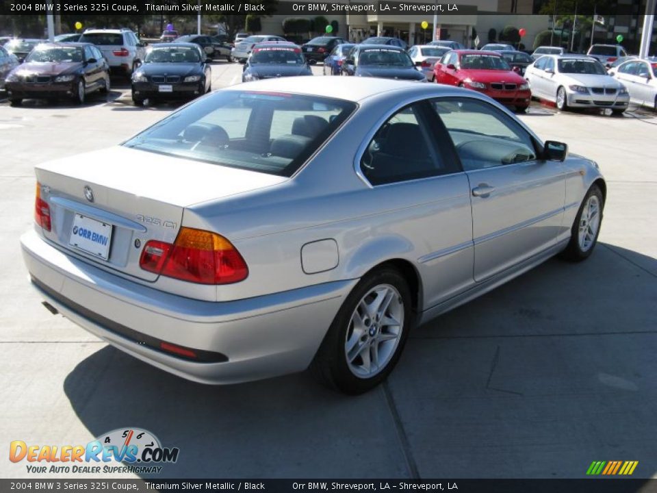 2004 BMW 3 Series 325i Coupe Titanium Silver Metallic / Black Photo #5