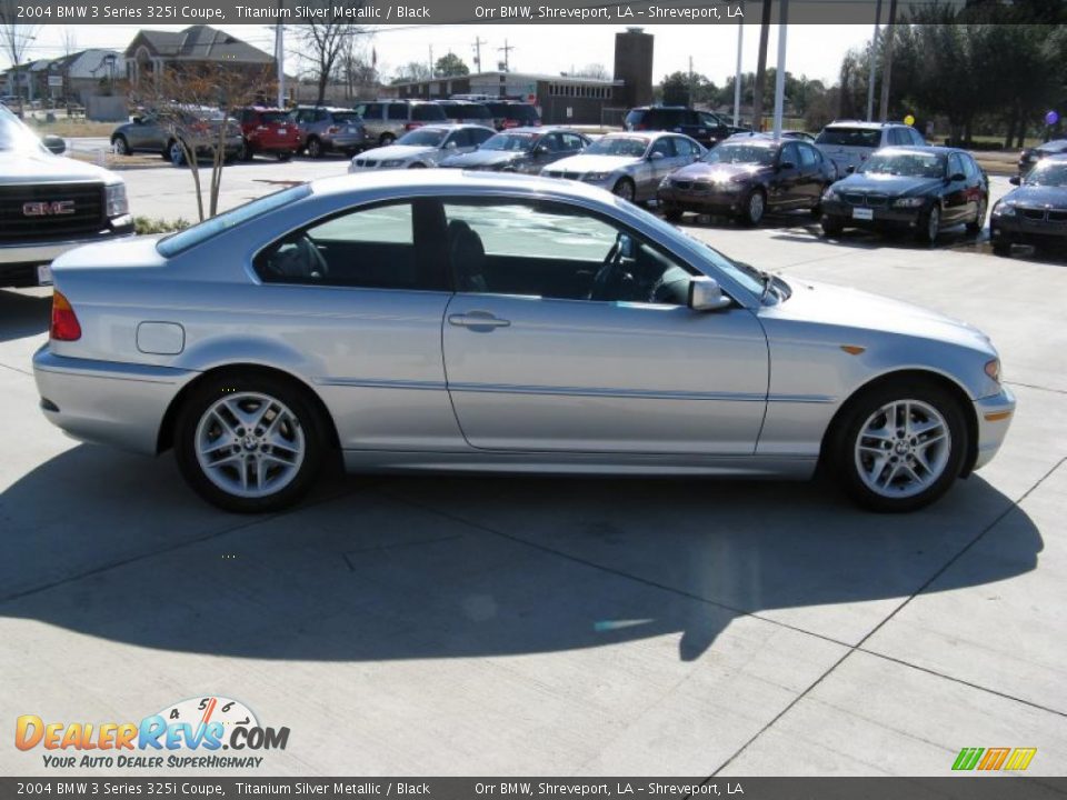 2004 BMW 3 Series 325i Coupe Titanium Silver Metallic / Black Photo #6