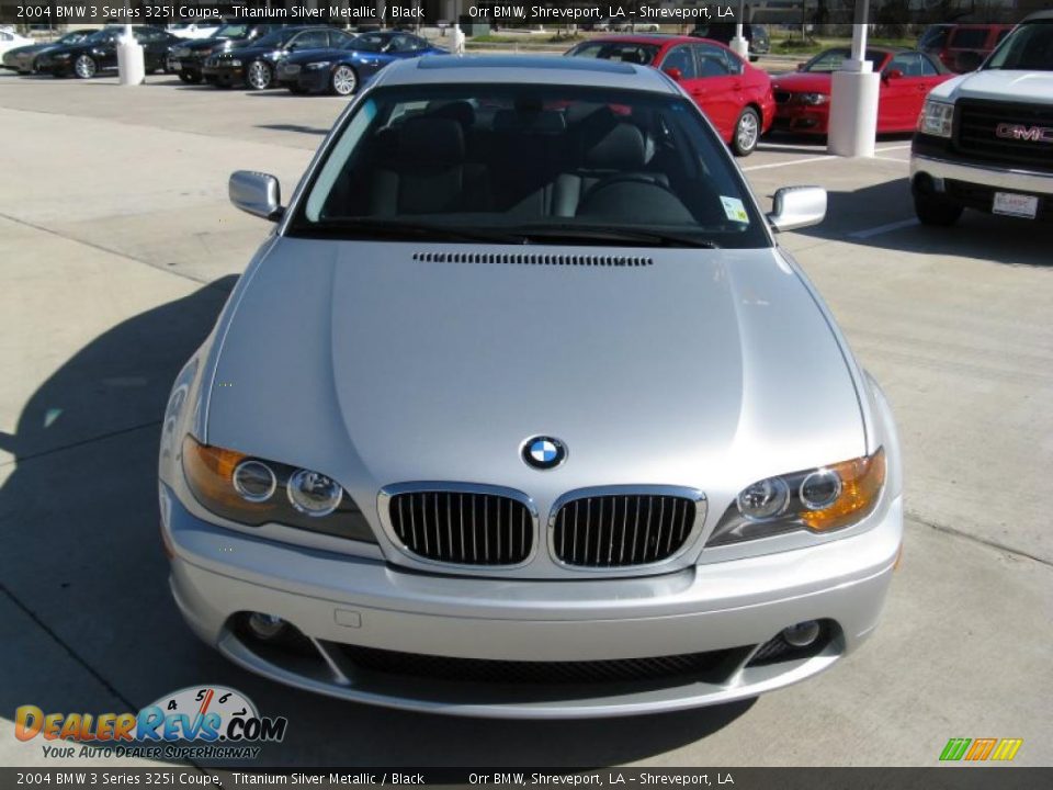 2004 BMW 3 Series 325i Coupe Titanium Silver Metallic / Black Photo #8