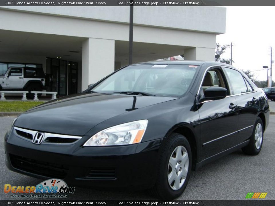 2007 Honda Accord LX Sedan Nighthawk Black Pearl / Ivory Photo #1
