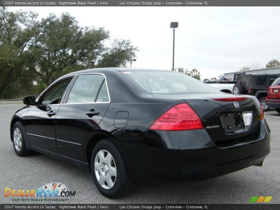2007 Honda Accord LX Sedan Nighthawk Black Pearl / Ivory Photo #3