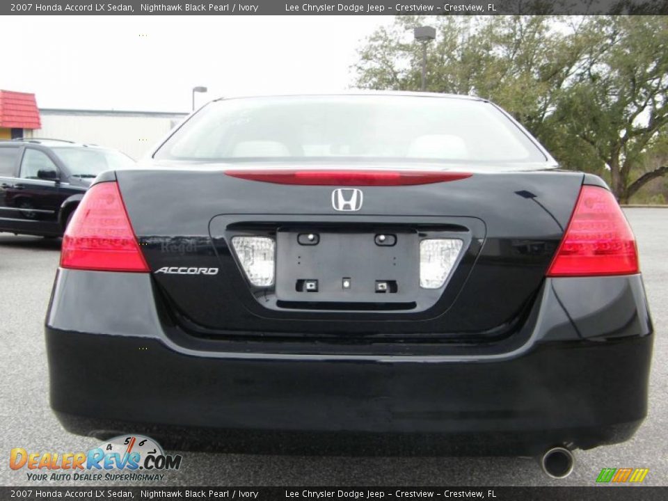2007 Honda Accord LX Sedan Nighthawk Black Pearl / Ivory Photo #4