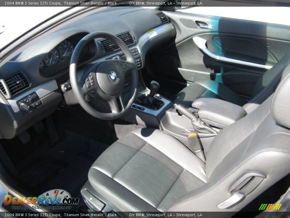 2004 BMW 3 Series 325i Coupe Titanium Silver Metallic / Black Photo #13