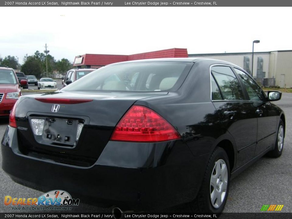 2007 Honda Accord LX Sedan Nighthawk Black Pearl / Ivory Photo #5