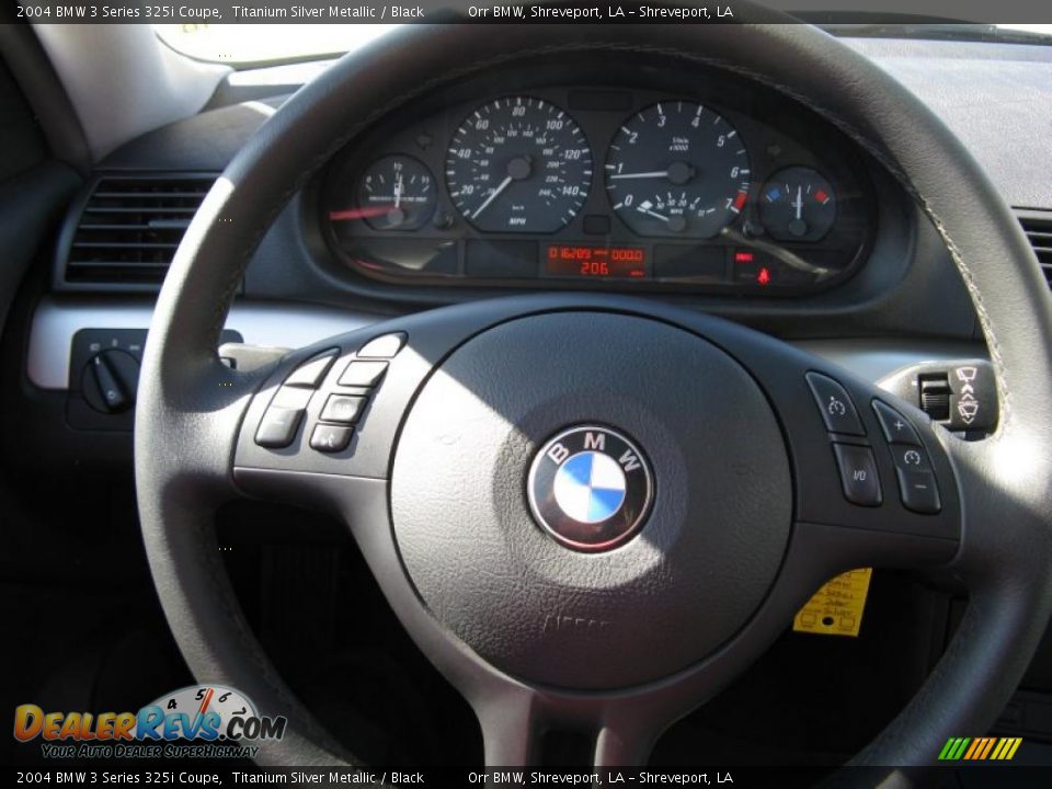 2004 BMW 3 Series 325i Coupe Titanium Silver Metallic / Black Photo #15