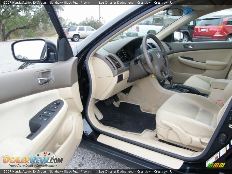 2007 Honda Accord LX Sedan Nighthawk Black Pearl / Ivory Photo #11