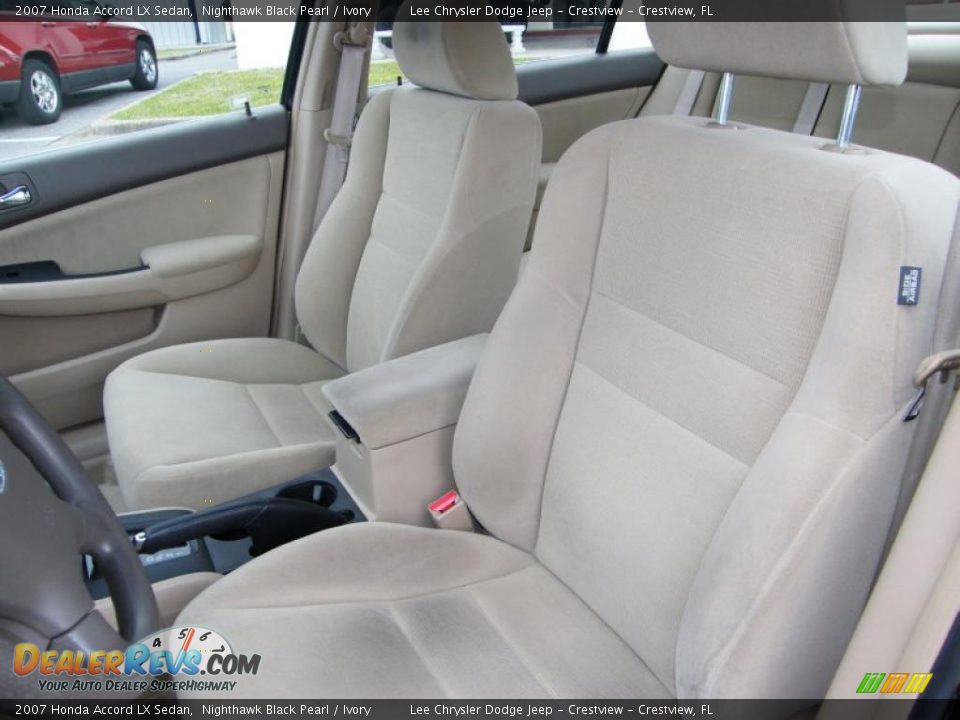 2007 Honda Accord LX Sedan Nighthawk Black Pearl / Ivory Photo #12