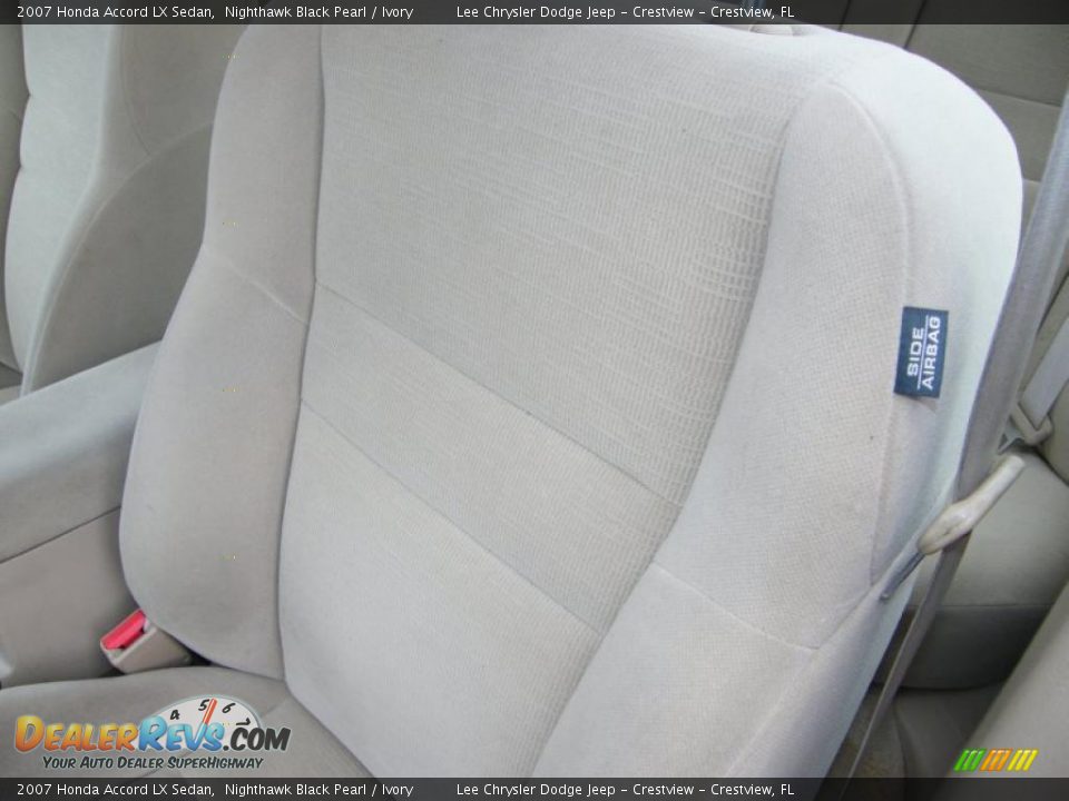 2007 Honda Accord LX Sedan Nighthawk Black Pearl / Ivory Photo #14