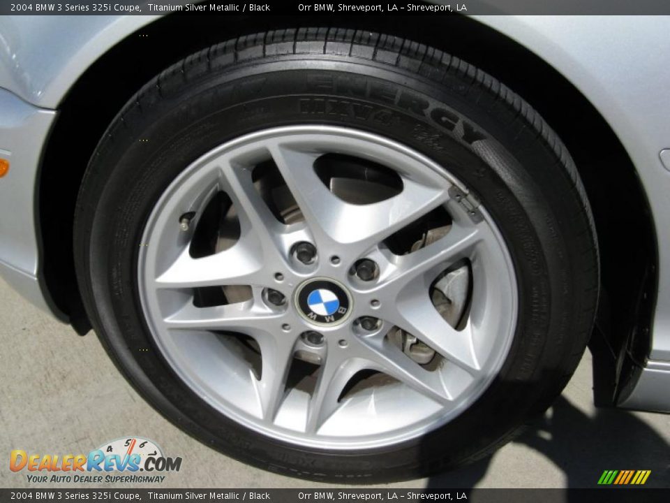 2004 BMW 3 Series 325i Coupe Titanium Silver Metallic / Black Photo #24