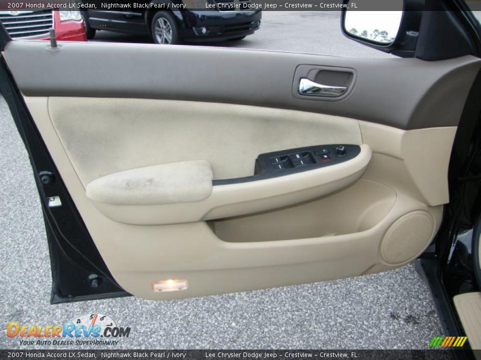 2007 Honda Accord LX Sedan Nighthawk Black Pearl / Ivory Photo #15