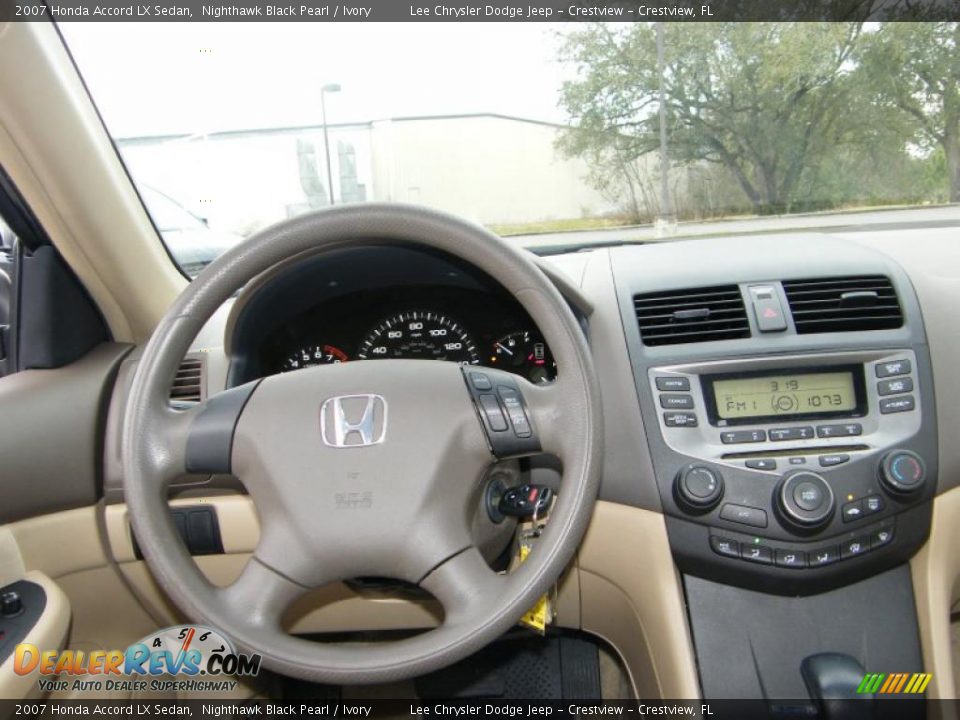 2007 Honda Accord LX Sedan Nighthawk Black Pearl / Ivory Photo #16