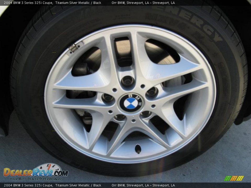 2004 BMW 3 Series 325i Coupe Titanium Silver Metallic / Black Photo #27