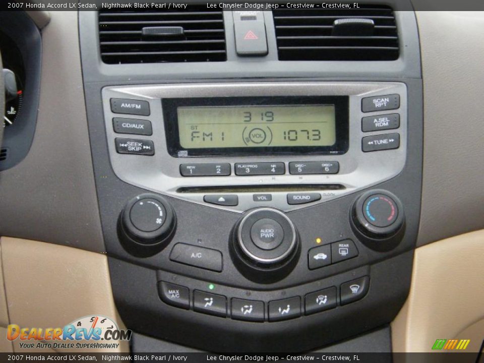 2007 Honda Accord LX Sedan Nighthawk Black Pearl / Ivory Photo #18