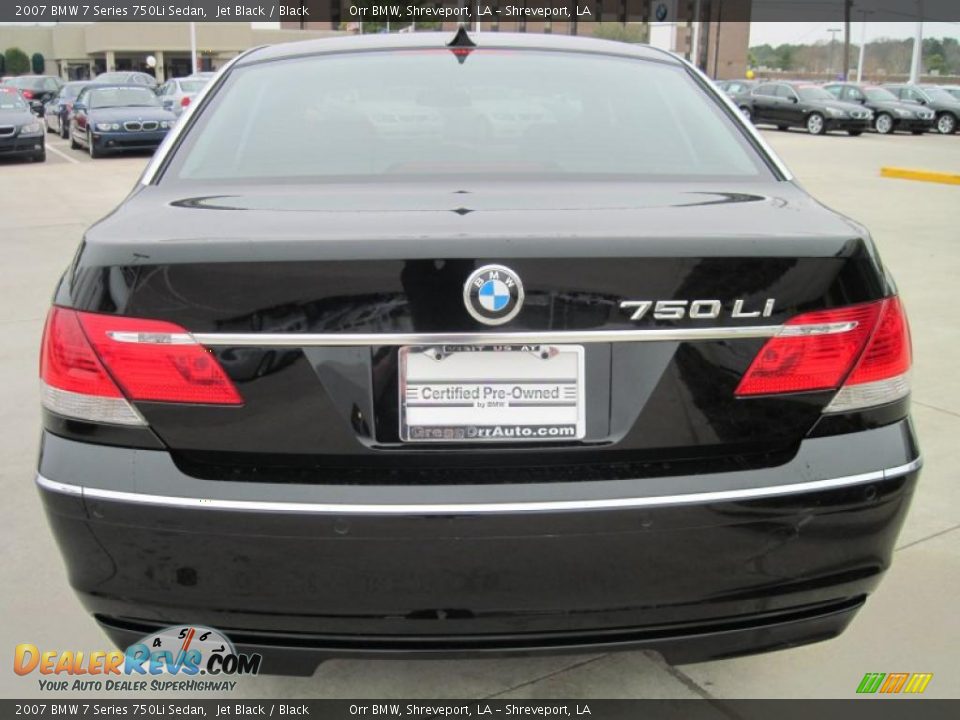 2007 BMW 7 Series 750Li Sedan Jet Black / Black Photo #6