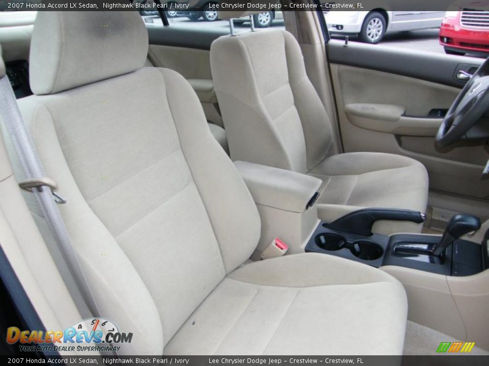 2007 Honda Accord LX Sedan Nighthawk Black Pearl / Ivory Photo #24