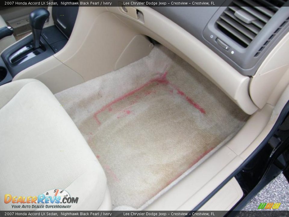 2007 Honda Accord LX Sedan Nighthawk Black Pearl / Ivory Photo #25