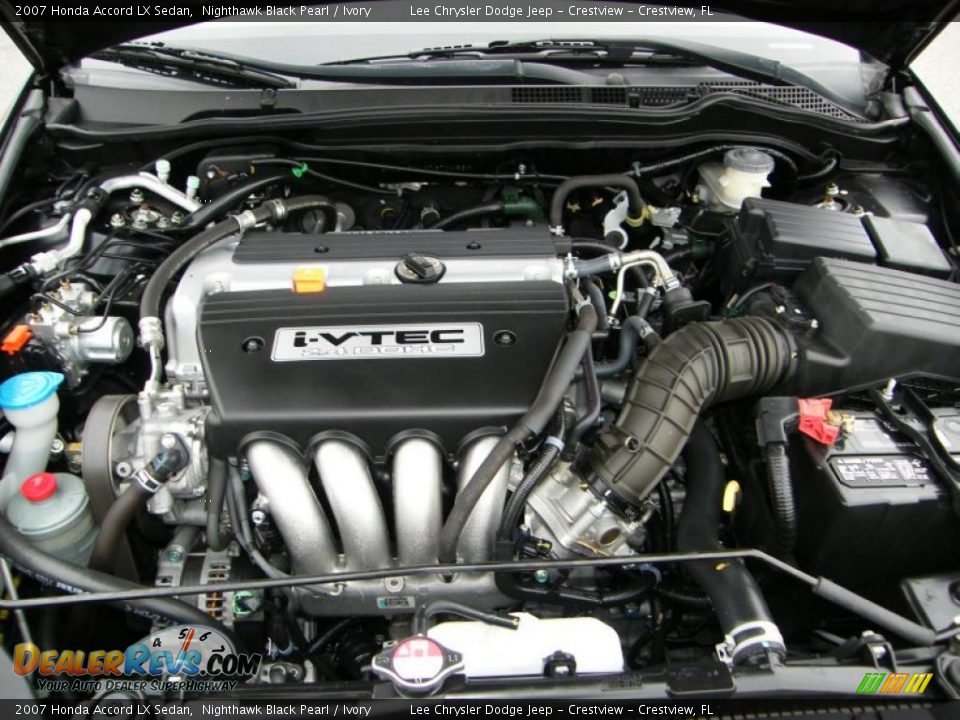 2007 Honda Accord LX Sedan Nighthawk Black Pearl / Ivory Photo #26