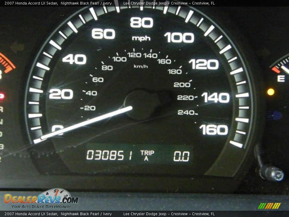 2007 Honda Accord LX Sedan Nighthawk Black Pearl / Ivory Photo #27