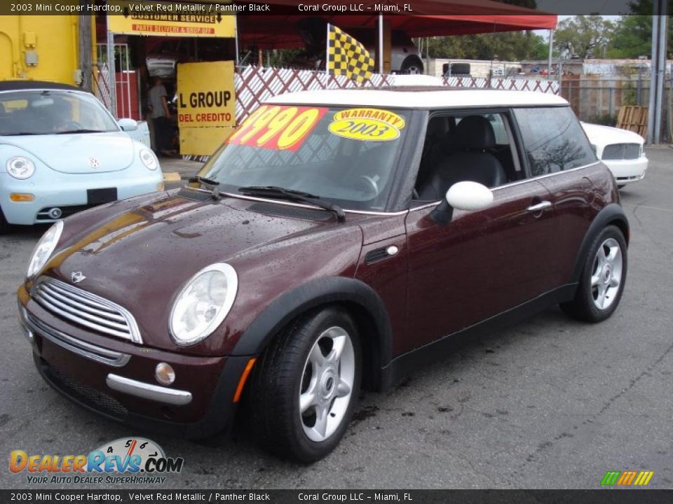 2003 Mini Cooper Hardtop Velvet Red Metallic / Panther Black Photo #3