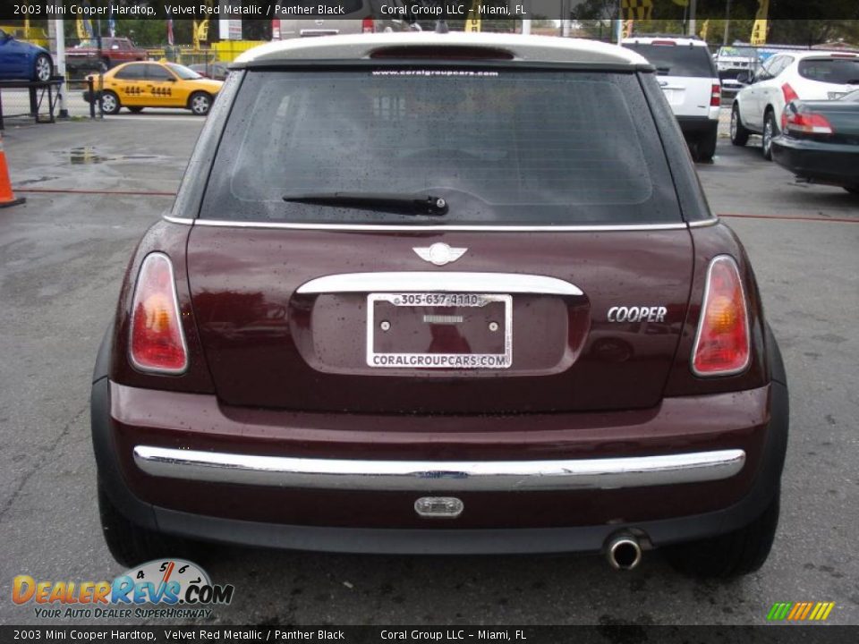 2003 Mini Cooper Hardtop Velvet Red Metallic / Panther Black Photo #5