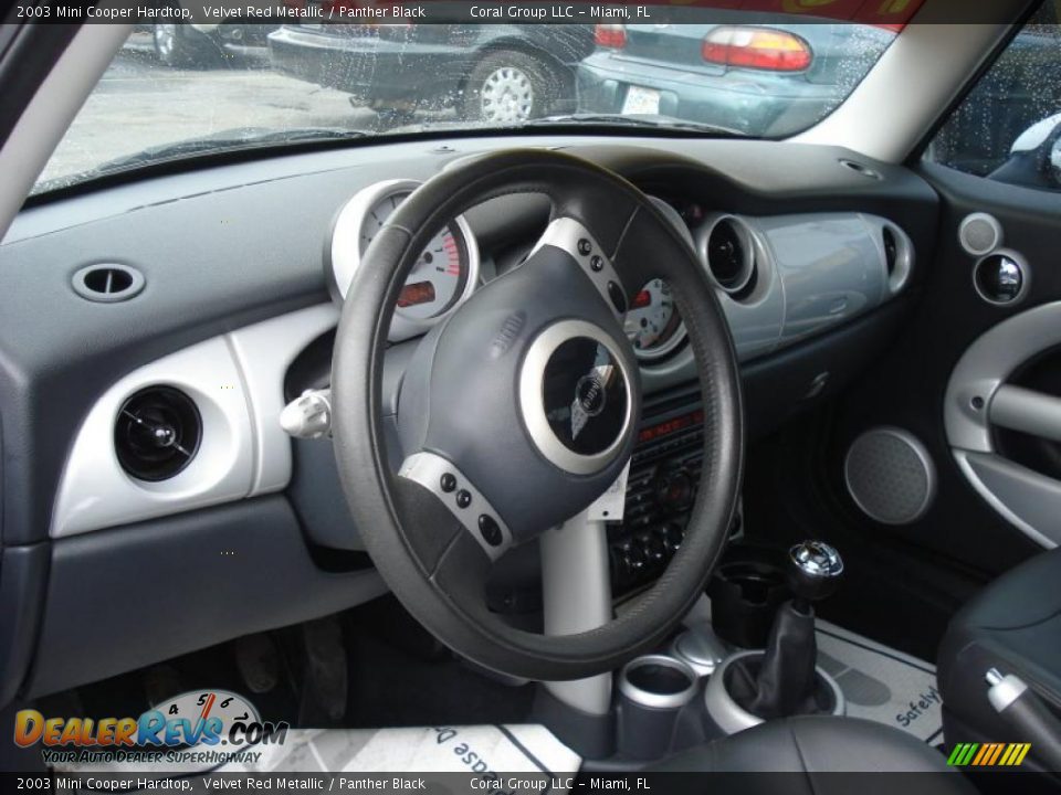 2003 Mini Cooper Hardtop Velvet Red Metallic / Panther Black Photo #7