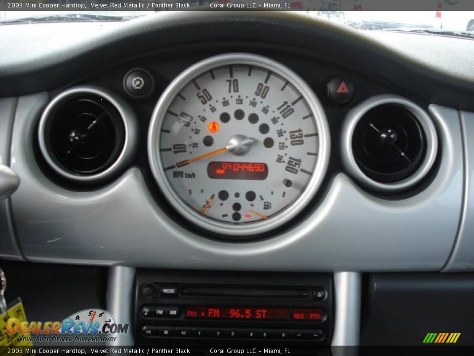 2003 Mini Cooper Hardtop Velvet Red Metallic / Panther Black Photo #10