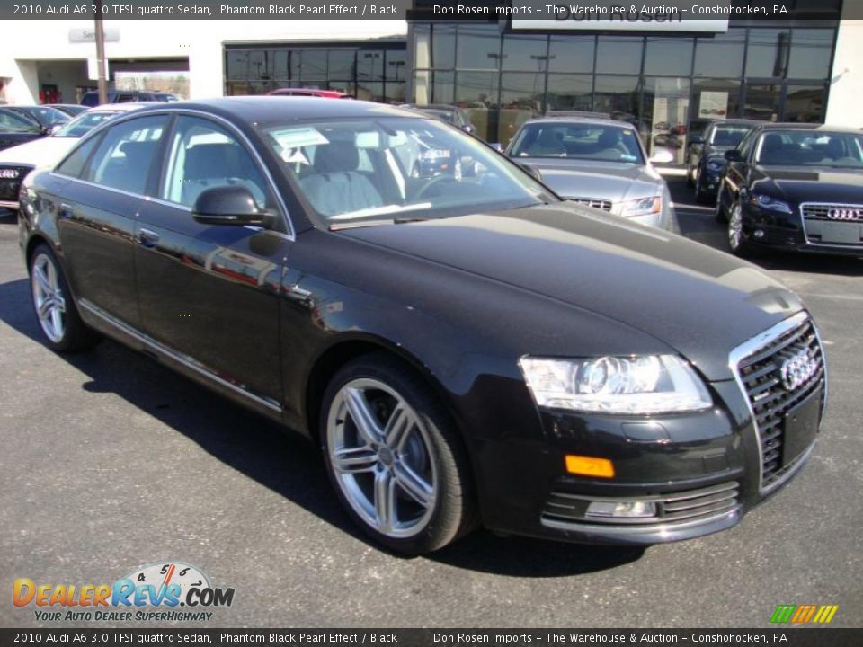 2010 Audi A6 3.0 TFSI quattro Sedan Phantom Black Pearl Effect / Black Photo #4