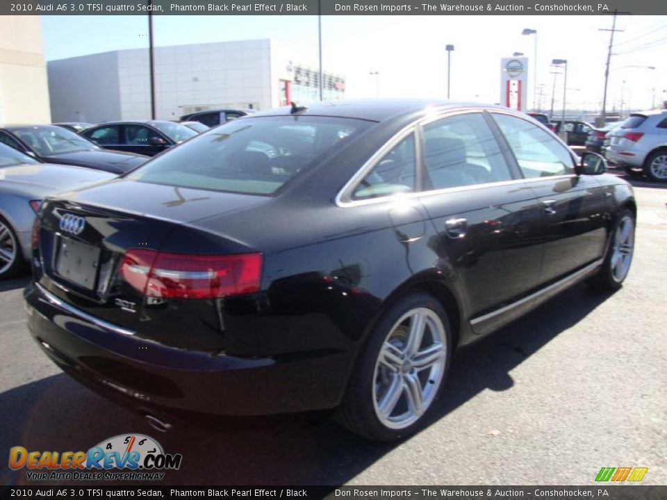 2010 Audi A6 3.0 TFSI quattro Sedan Phantom Black Pearl Effect / Black Photo #7