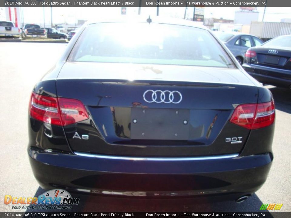 2010 Audi A6 3.0 TFSI quattro Sedan Phantom Black Pearl Effect / Black Photo #8