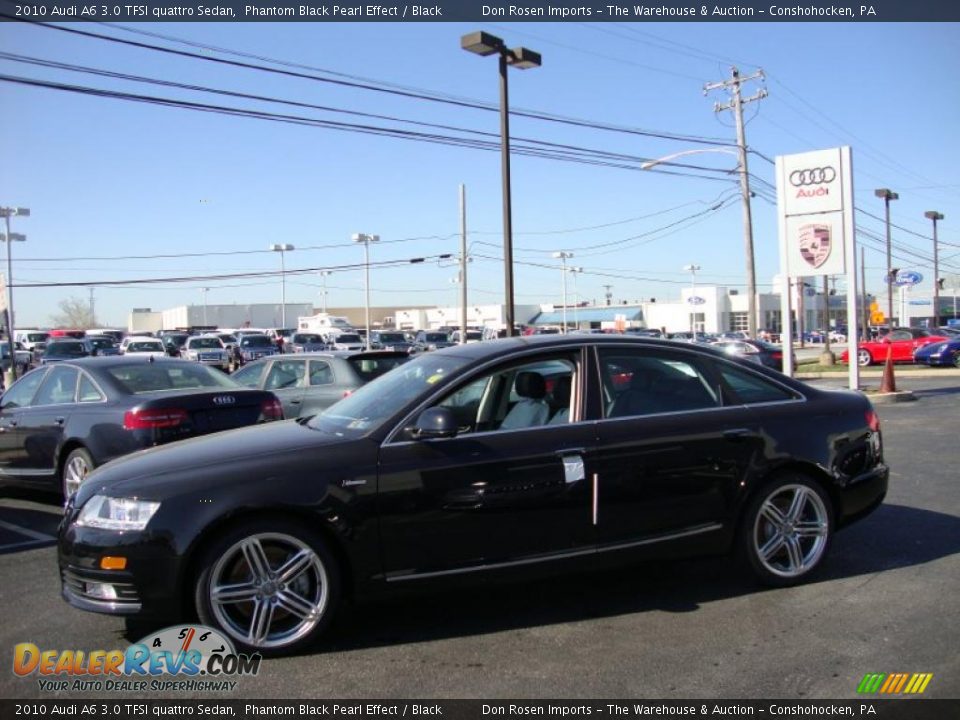 2010 Audi A6 3.0 TFSI quattro Sedan Phantom Black Pearl Effect / Black Photo #10