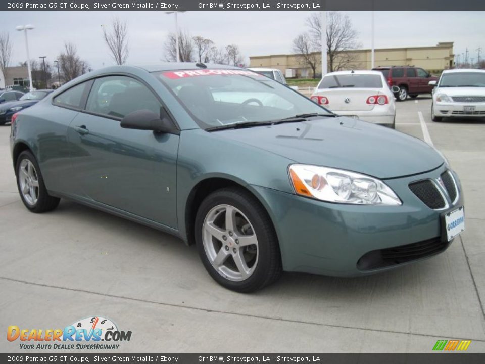 2009 Pontiac G6 GT Coupe Silver Green Metallic / Ebony Photo #2