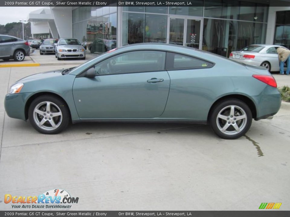 2009 Pontiac G6 GT Coupe Silver Green Metallic / Ebony Photo #3