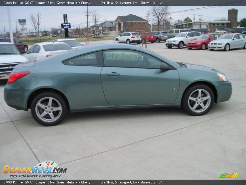 2009 Pontiac G6 GT Coupe Silver Green Metallic / Ebony Photo #4